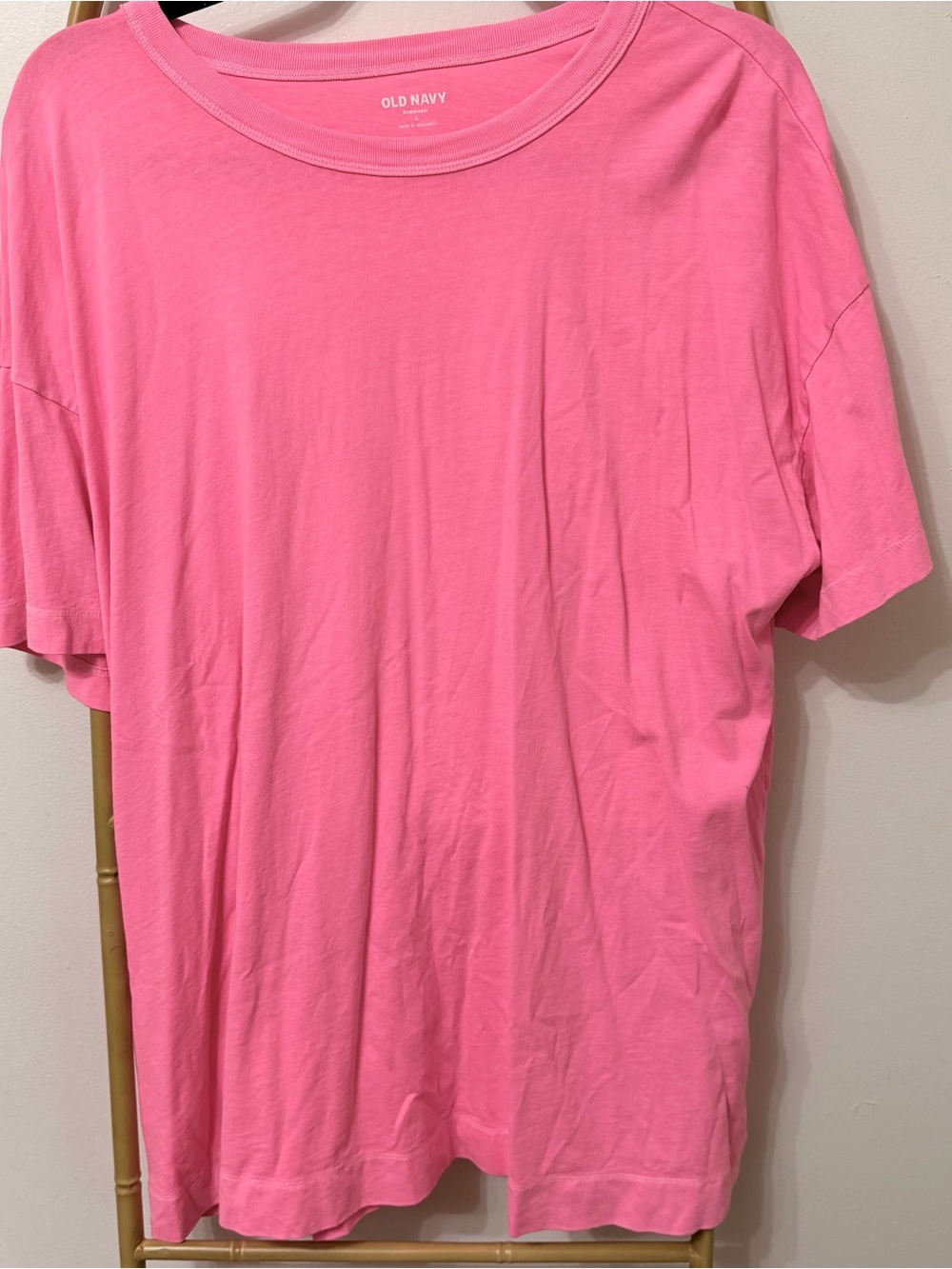 Old Navy Bright Pink Crewneck Tee